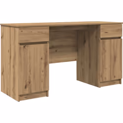 Ce bureau d'étude en chêne artisan mixe fonctionnalité et look moderne, parfait pour les étudiants et les pros. Avec sa finit ...