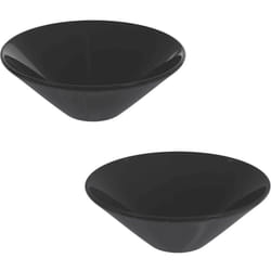 Vidaxl - Lavabos 2 pcs noir brillant Ø42x14 cm céramique
