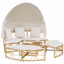 VidaXL 4108235 lit d'extérieur Crème - Vue supplémentaire 4