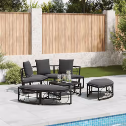 VidaXL 4108236 lit d’extérieur Gris