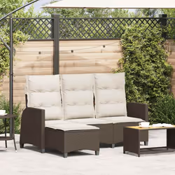 Détendez-vous et profitez de l'extérieur dans ce canapé de jardin inclinable confortable ! Matériau durable : la résine tress ...