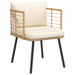 VidaXL 4108260, Terrace, Siège rembourré, Acier galvanisé, Polyuréthane, Acier, Crème, Blanc, 600 mm, 650 mm