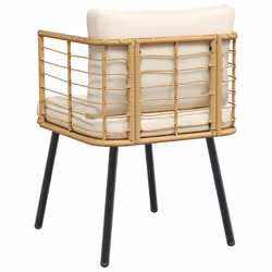 VidaXL 4108260 chaise d'extérieur Terrace Siège rembourré Acier galvanisé, Polyuréthane, Acier Crème, Blanc - Vue supplémentaire 6