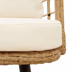 VidaXL 4108260 chaise d'extérieur Terrace Siège rembourré Acier galvanisé, Polyuréthane, Acier Crème, Blanc - Vue supplémentaire 7