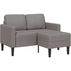 Vidaxl - Canapé 2 places avec méridienne en l taupe 125 cm tissu