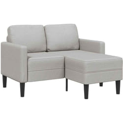 Vidaxl - Canapé 2 places avec méridienne en l gris nuage 125 cm tissu
