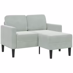 Ce canapé 2 places en L avec méridienne allie style et confort et sera un ajout intemporel à votre intérieur ! Matériau doux  ...