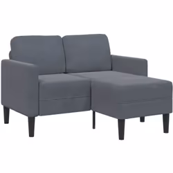 Ce canapé 2 places en L avec méridienne allie style et confort et sera un ajout intemporel à votre intérieur ! Matériau doux  ...