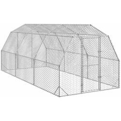 vidaXL Poulailler 2,5x6x2,25 m acier galvanisé