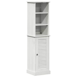 Ensemble de mobilier de salle de bain en bois de pin - vidaXL - Blanc et blanc antique - Bois de pin massif