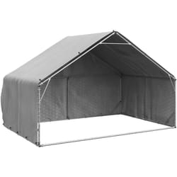 Chenil d'extérieur pour chiens housse 3x2x1,9 m acier galvanisé Vidaxl