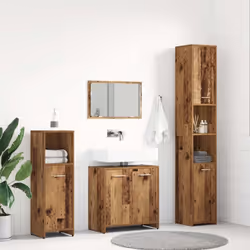 Cet ensemble de meubles de salle de bain pratique est un excellent supplément à votre salle de bain, ce qui lui donne une app ...