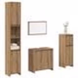vidaXL Ensemble de meubles salle de bain 4 pcs bois dingénierie armoire de salle de bain placard de salle de bain meuble