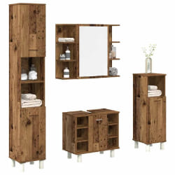 VidaXL Ensemble de meubles salle de bain - Vieux bois