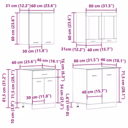 VidaXL 3328574 Armoire de rangement de salle à manger et de cuisine - Vue supplémentaire 8