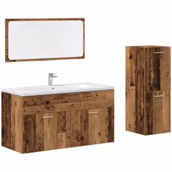 Cet ensemble de meubles de salle de bain pratique est un excellent supplément à votre salle de bain, ce qui lui donne une app ...