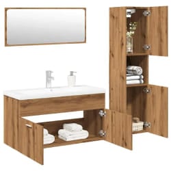 vidaXL Meubles salle de bain 4 pcs Chêne artisanal
