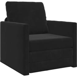 Vidaxl - Sofa Lit 2-en-1 Noir 74x77x81 cm Velours