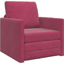 Vidaxl - Sofa Lit 2-en-1 Rouge Vin 74x77x81 cm Velours