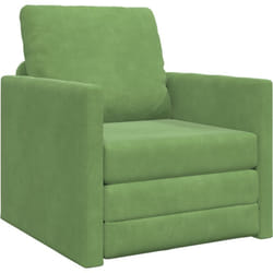 Vidaxl - Canapé-lit 2-en-1 Vert clair 74x77x81 cm Velours