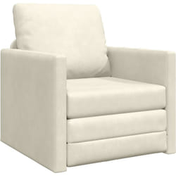 Vidaxl - Sofa-lit 2-en-1 Crème 74x77x81 cm Velours