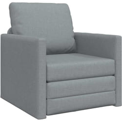 Canapé-lit avec coussin Gris clair 74 x 77 x 81 cm tissu Vidaxl