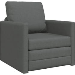 Vidaxl - Sofa lit 2-en-1 gris foncé 74x77x81 cm tissu