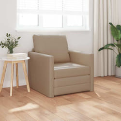 Sofa Lit De Sol Cappuccino 74 X 77 X 81 Cm Faux Cuir Vidaxl