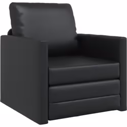 Découvrez le fauteuil-lit au sol vidaXL 2-en-1 en simili cuir noir, idéal pour ajouter du style et du confort dans n'importe  ...