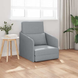 Canapé-lit Gris Clair 65 X 80 X 83 Cm Tissu Vidaxl