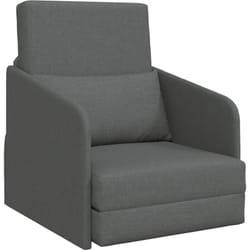 Vidaxl - Sofa Lit au Sol 2-en-1 Gris Foncé 65x80x83 cm Tissu