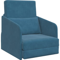 Canapé-lit 2 en 1 Bleu 65x80x83 cm Velours vidaXL