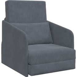 Vidaxl - Canapé-lit de sol 2-en-1 gris foncé 65x80x83 cm en velours