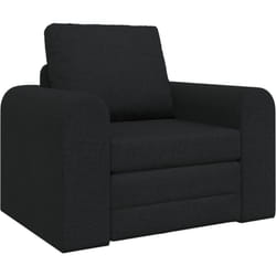 Vidaxl - Sofa lit 2-en-1 noir 98x71x83 cm tissu