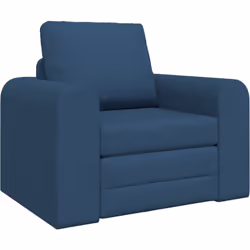 Ce fauteuil a une ambiance classe avec son tissu bleu à la mode, c'est un vrai plus pour n'importe quel endroit dans ta maiso ...