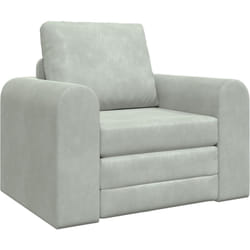Vidaxl - Canapé Lit 2-en-1 Gris Clair 98x71x83 cm Velours