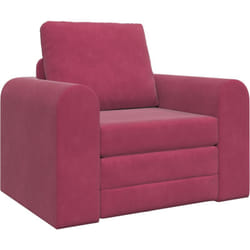 Vidaxl - Canapé-lit au sol 2-en-1 Vin Rouge 98x71x83 cm Velours