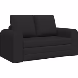 Découvrez le canapé lit au sol 2-en-1 vidaXL, noir stylé, pour un look moderne. Ce canapé d'angle compact est top pour les pe ...
