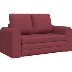 Vidaxl - Canapé Lit de Sol 2-en-1 Rouge Vin 148x71x83 cm Tissu