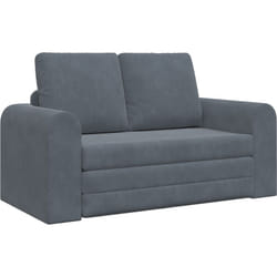 Vidaxl - Canapé-lit au sol 2 en 1 Gris foncé 148x71x83 cm Velours