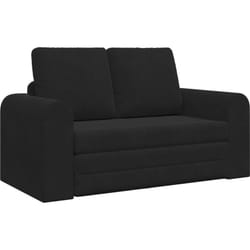 Vidaxl - Canapé-lit au sol 2-en-1 Noir 148x71x83 cm Velours