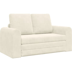 Vidaxl - Canapé-lit au sol 2-en-1 Crème 148x71x83 cm Velours