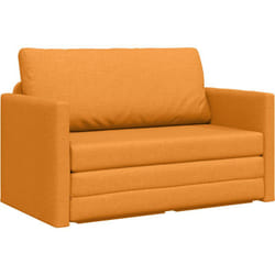 Canapé lit 2 en 1 jaune foncé 124x71x78 cm Vidaxl