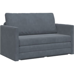Vidaxl - Canapé-lit au sol 2-en-1 Gris foncé 124x204x61 cm Velours