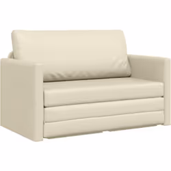 Ce canapé deux places est fait pour les espaces modernes, mixant style et confort. Le tissu crème et les coussins moelleux en ...