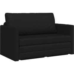 Vidaxl - Canapé au sol 2-en-1 Noir 124x71x78 cm Simili cuir