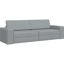 Canapé Lit de Sol 2-en-1 Gris Clair 245x150x60.5 cm Tissu vidaXL