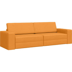 Vidaxl - Canapé Lit 2-en-1 Jaune Foncé 245x150x60.5 cm Tissu