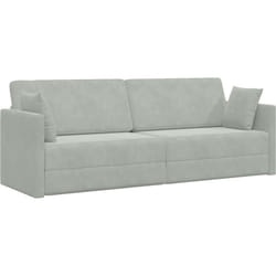 Vidaxl - Canapé-lit au sol 2-en-1 Gris clair 213x144x60 cm Velours