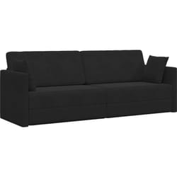 Vidaxl - Canapé-Lit 2-en-1 Noir 213x144x60 cm Velours